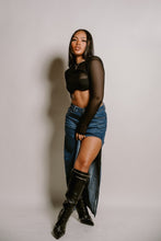Load image into Gallery viewer, She's An Icon Dark Denim Maxi Skirt