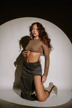 Load image into Gallery viewer, She's An Icon Black Denim Maxi Skirt