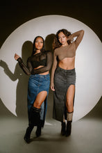 Load image into Gallery viewer, She's An Icon Black Denim Maxi Skirt