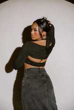 Load image into Gallery viewer, She's An Icon Black Denim Maxi Skirt