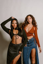 Load image into Gallery viewer, She's An Icon Dark Denim Maxi Skirt