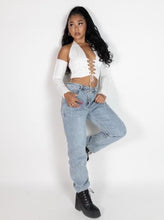 Load image into Gallery viewer, Heart Breaker Crop Top White