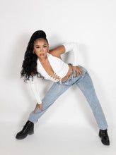 Load image into Gallery viewer, Heart Breaker Crop Top White