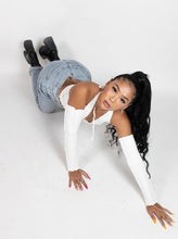 Load image into Gallery viewer, Heart Breaker Crop Top White