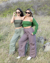 Load image into Gallery viewer, Send Love Chocolate Parachute Pants