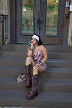 Load image into Gallery viewer, Hoku Brown Palaka Top
